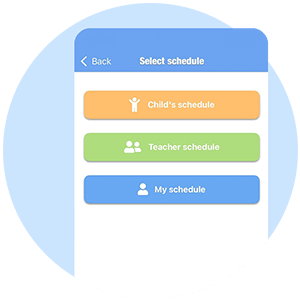 TYRA screen for calendar and events